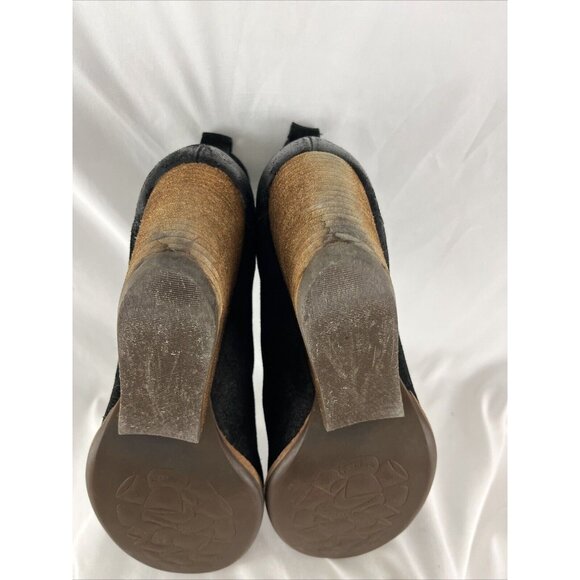 Kork-Ease Black Suede Wedge Heeled Boots Women's Size 8.5 - Picture 10 of 11